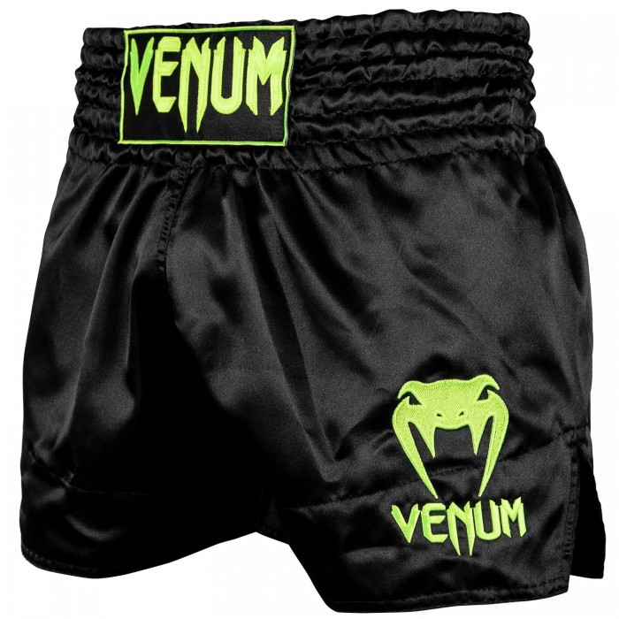 Муай Тай Шорти - Venum Muay Thai Shorts Classic - Black/Neo Yellow​